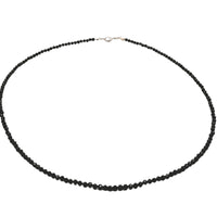 Spinel 3mm Faceted Necklace - Silver Plated