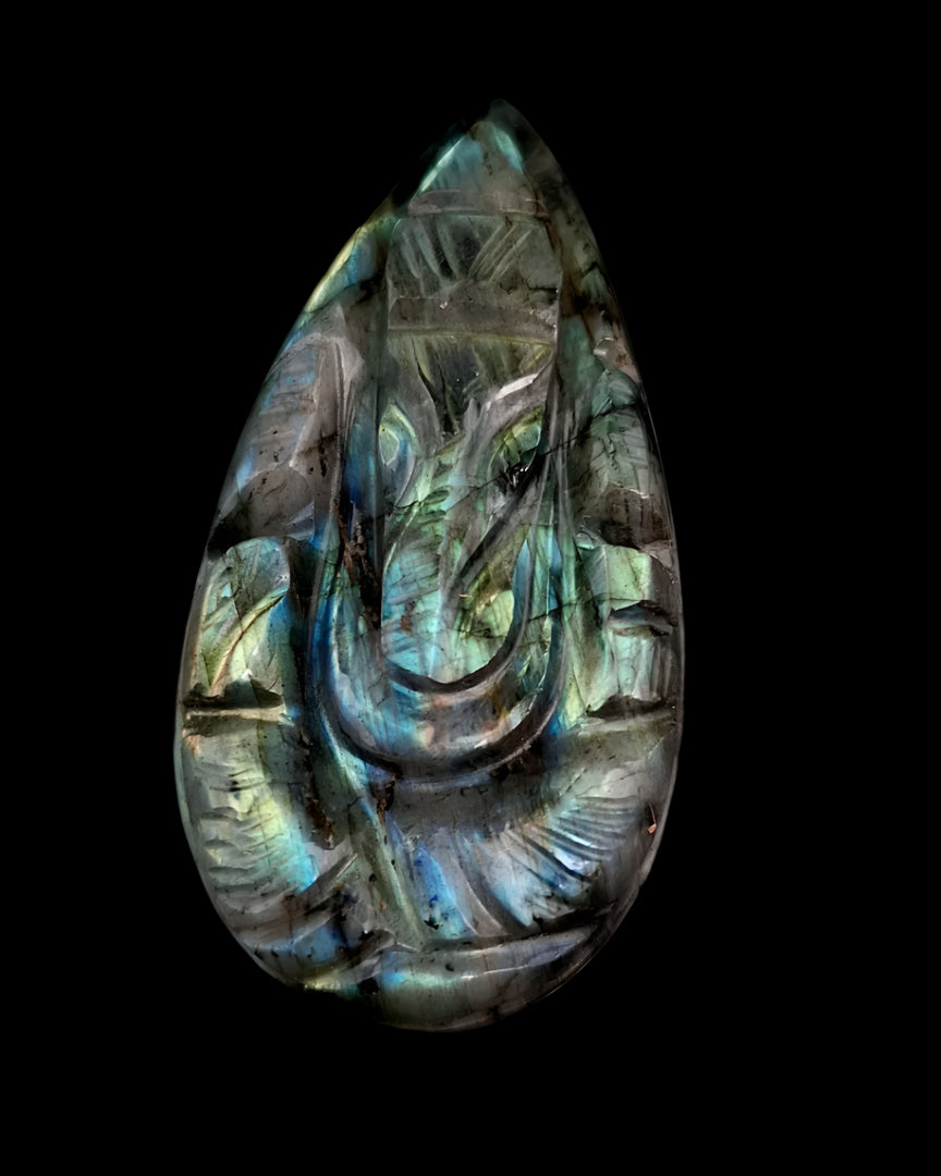 Labradorite Ganesh Carving