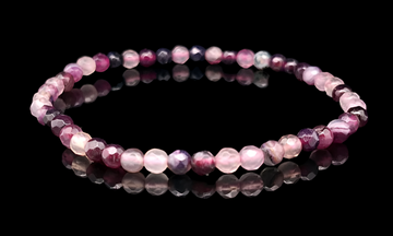 Agate, Purple 4mm Faceted Bracelet