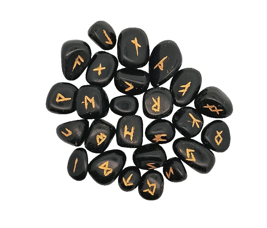 Jasper, Black, Rune Oracle Set