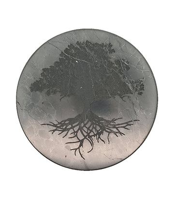 Shungite Coaster - Tree of Life