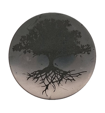 Shungite Protective Slice (5.2cm) - Tree of Life