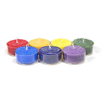 Chakra scented tea light candles - Set of 7