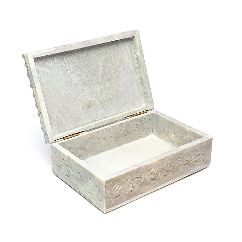 Tarot / Jewellery box - Soapstone - Lotus