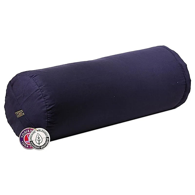 Bolster round dark blue organic cotton (OCS)