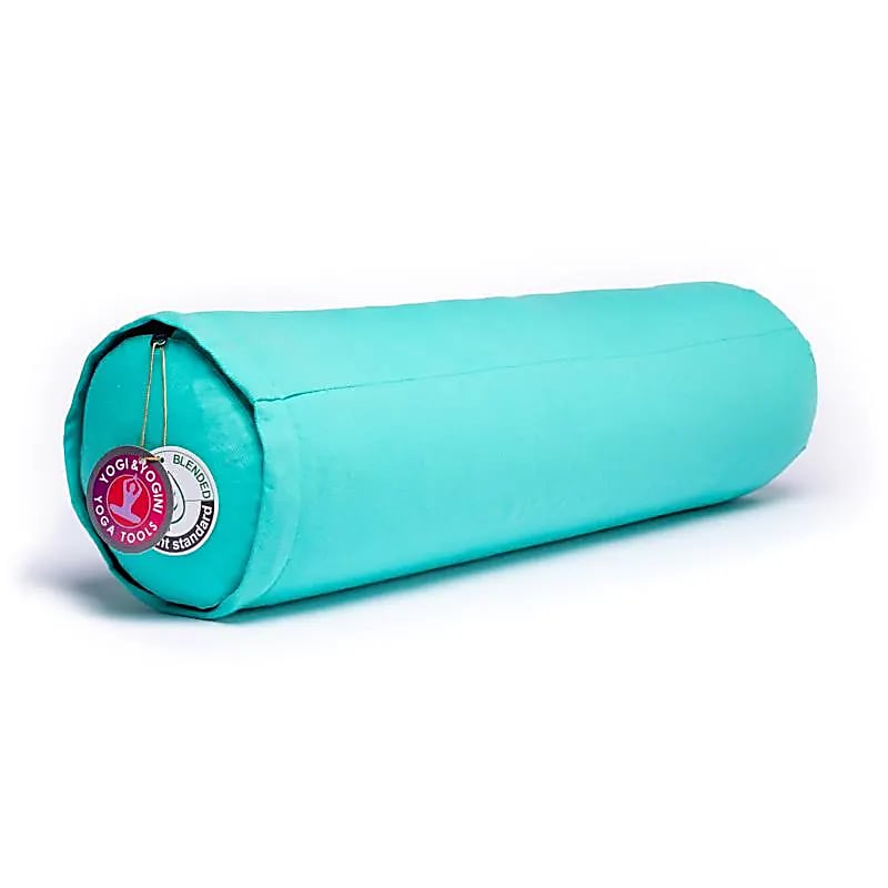 Bolster round turquoise organic cotton (OCS)