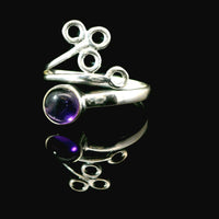 Amethyst Freesize Sterling Silver Ring