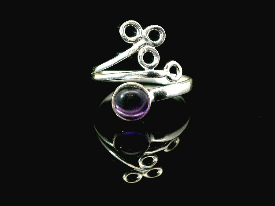 Amethyst Freesize Sterling Silver Ring