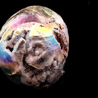 Titanium Aura Quartz Skull