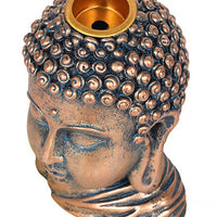 Bronze Finish Buddha Head Backflow Incense Burner