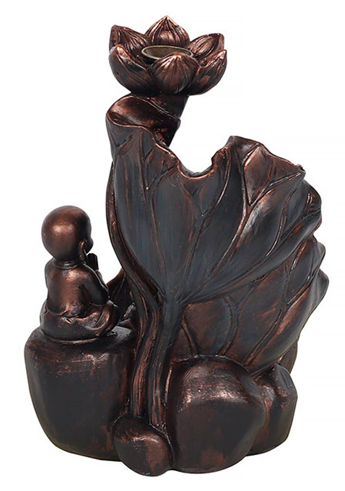 Bronze Effect Buddha Backflow Incense Burner