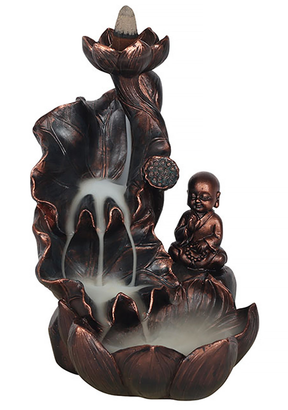 Bronze Effect Buddha Backflow Incense Burner