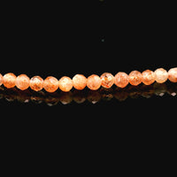 Sunstone 3mm Faceted Necklace - Silver Plated