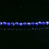 Lapis Lazuli 2mm Faceted Necklace - Silver Plated