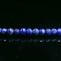 Lapis Lazuli 3mm Faceted Necklace - Silver Plated