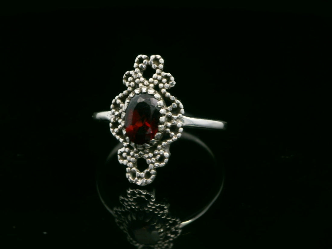 Garnet, Faceted Sterling Silver