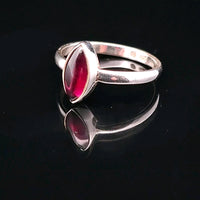 Garnet, Sterling Silver Ring
