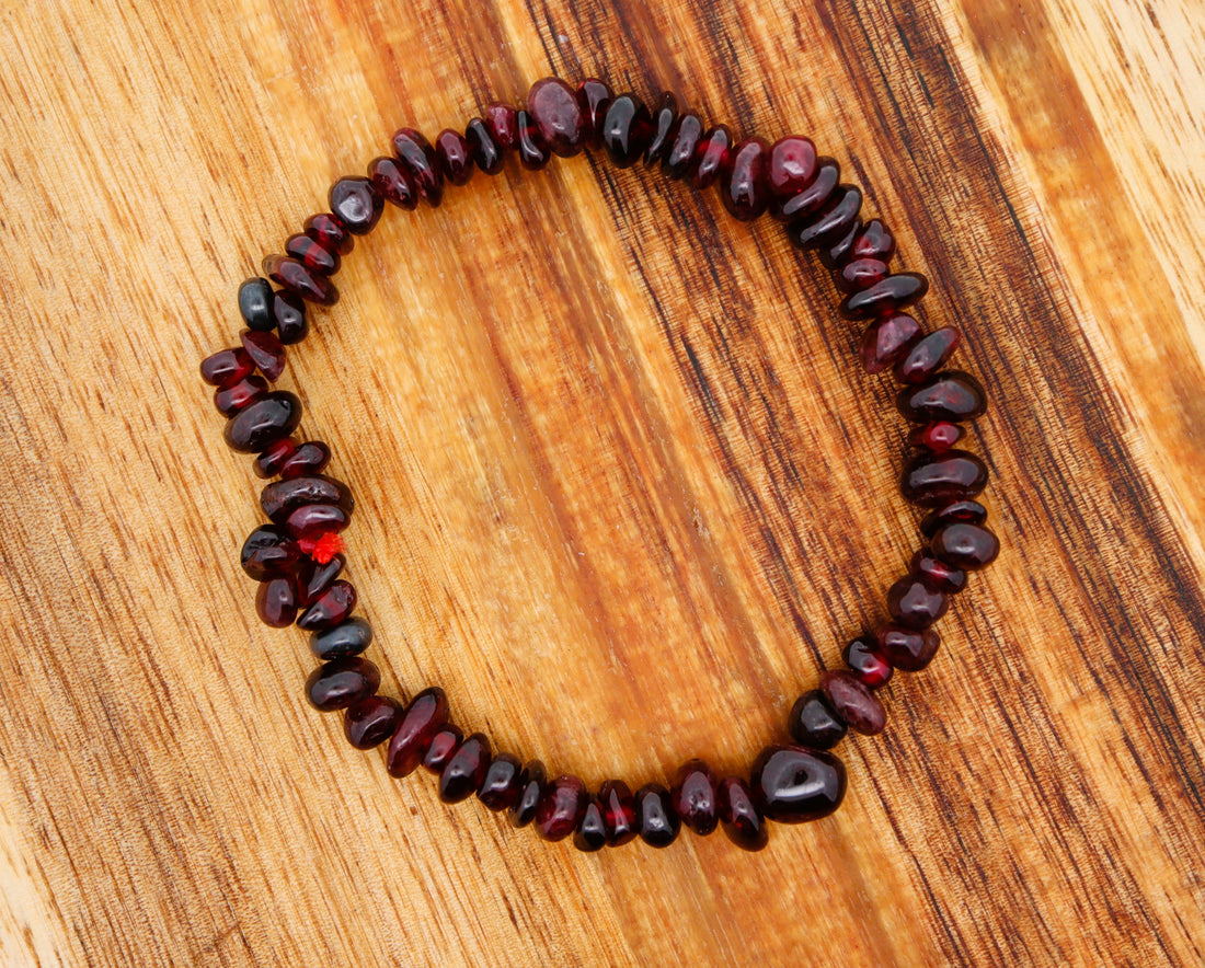 Garnet Chip Bracelet