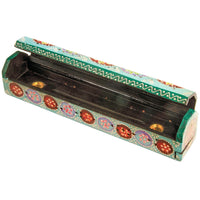 Hand painted wooden incense box