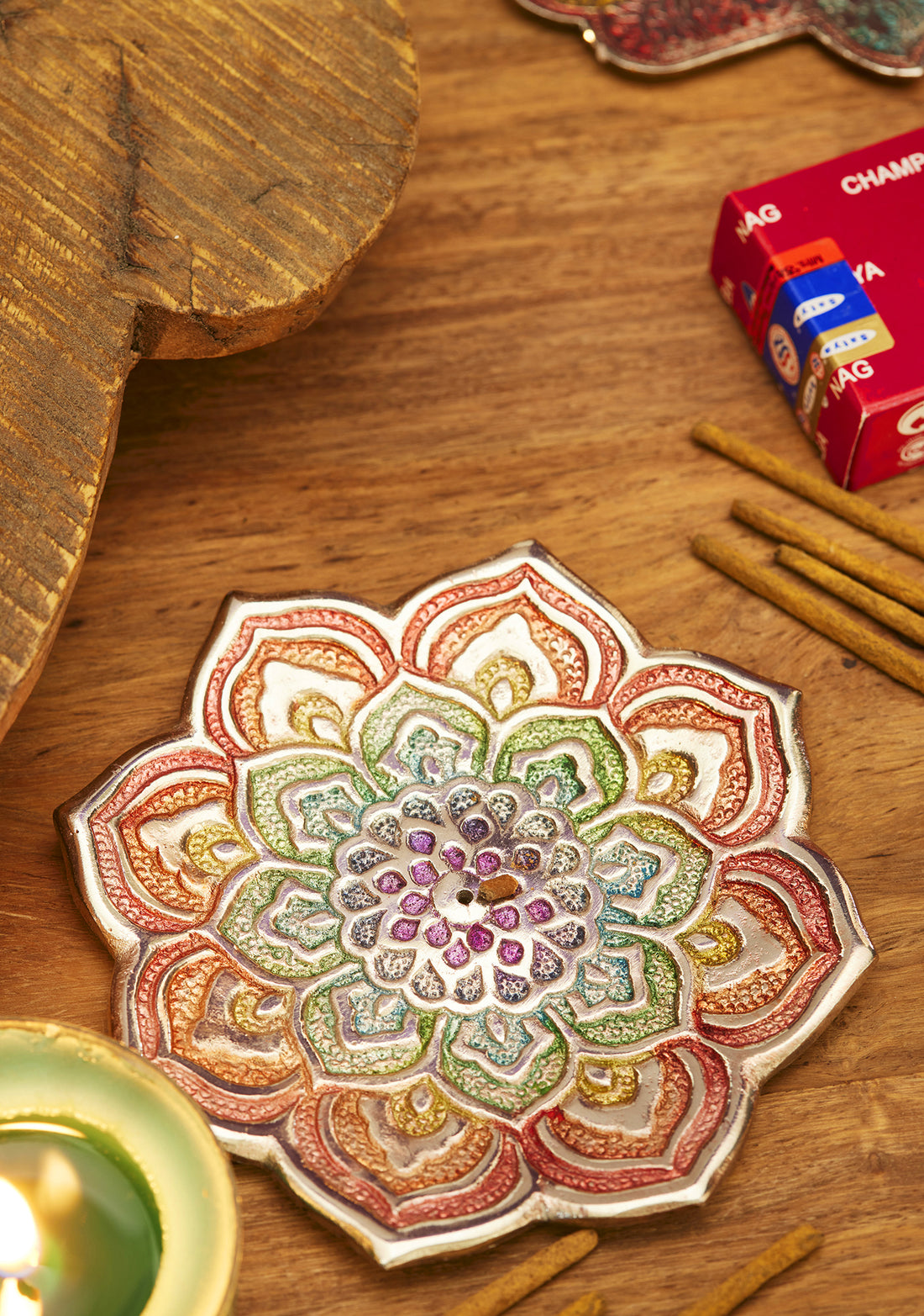 Rainbow Mandala Incense Holder