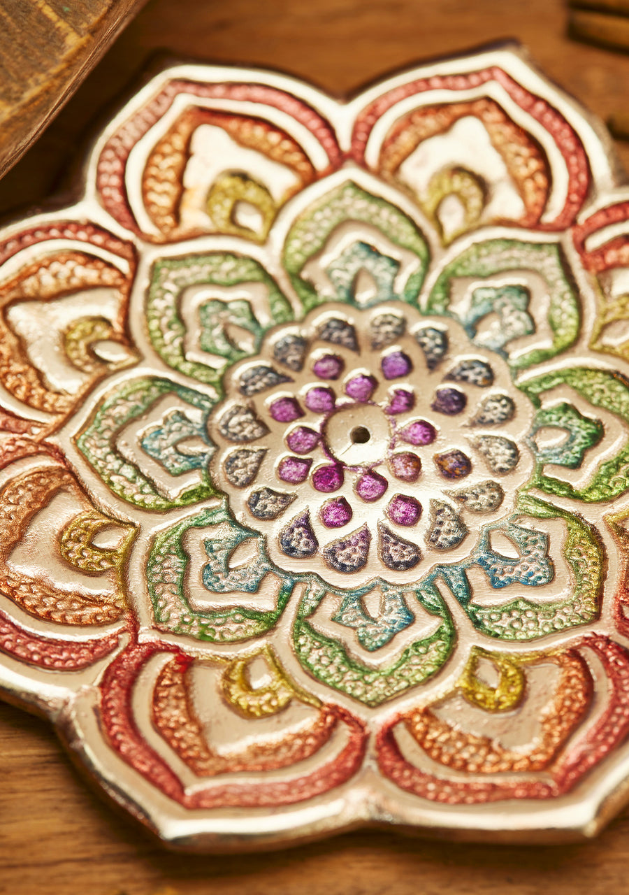 Rainbow Mandala Incense Holder