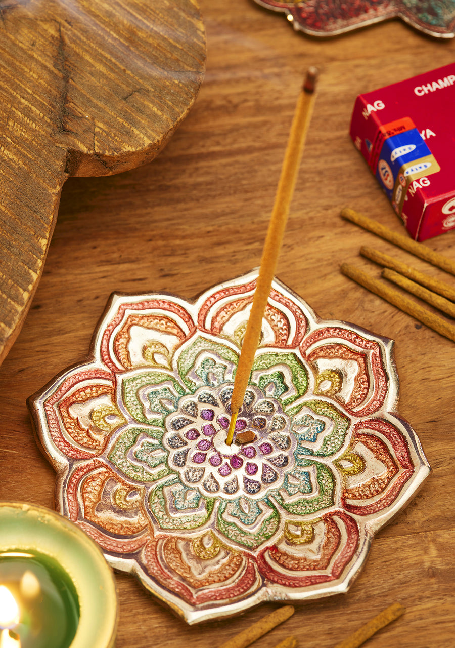 Rainbow Mandala Incense Holder