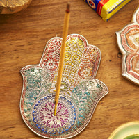 Rainbow Hamsa Incense Holder