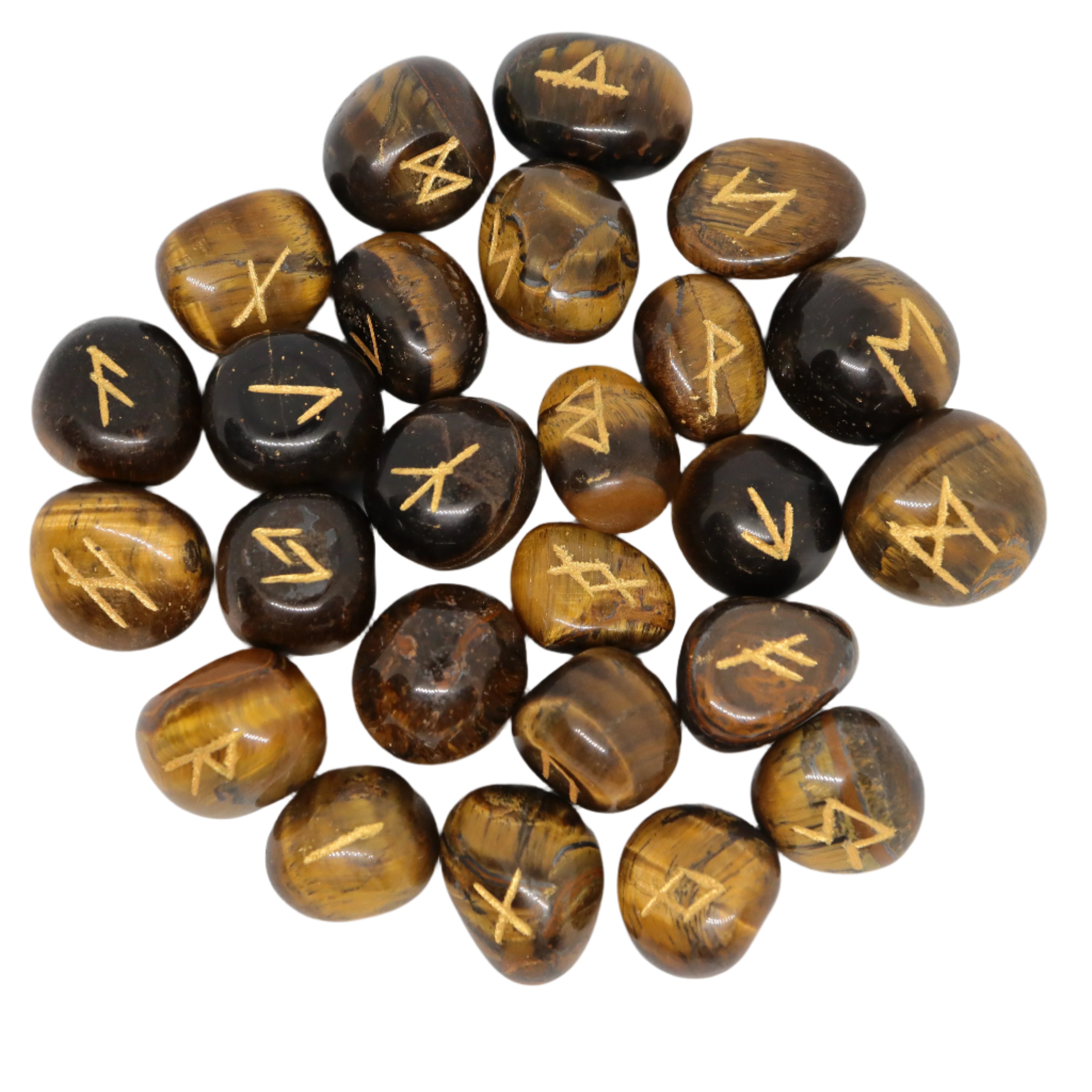 Rune Eye Triangular Tiger Eye Rune Oracle Set – Dervish Online Shop