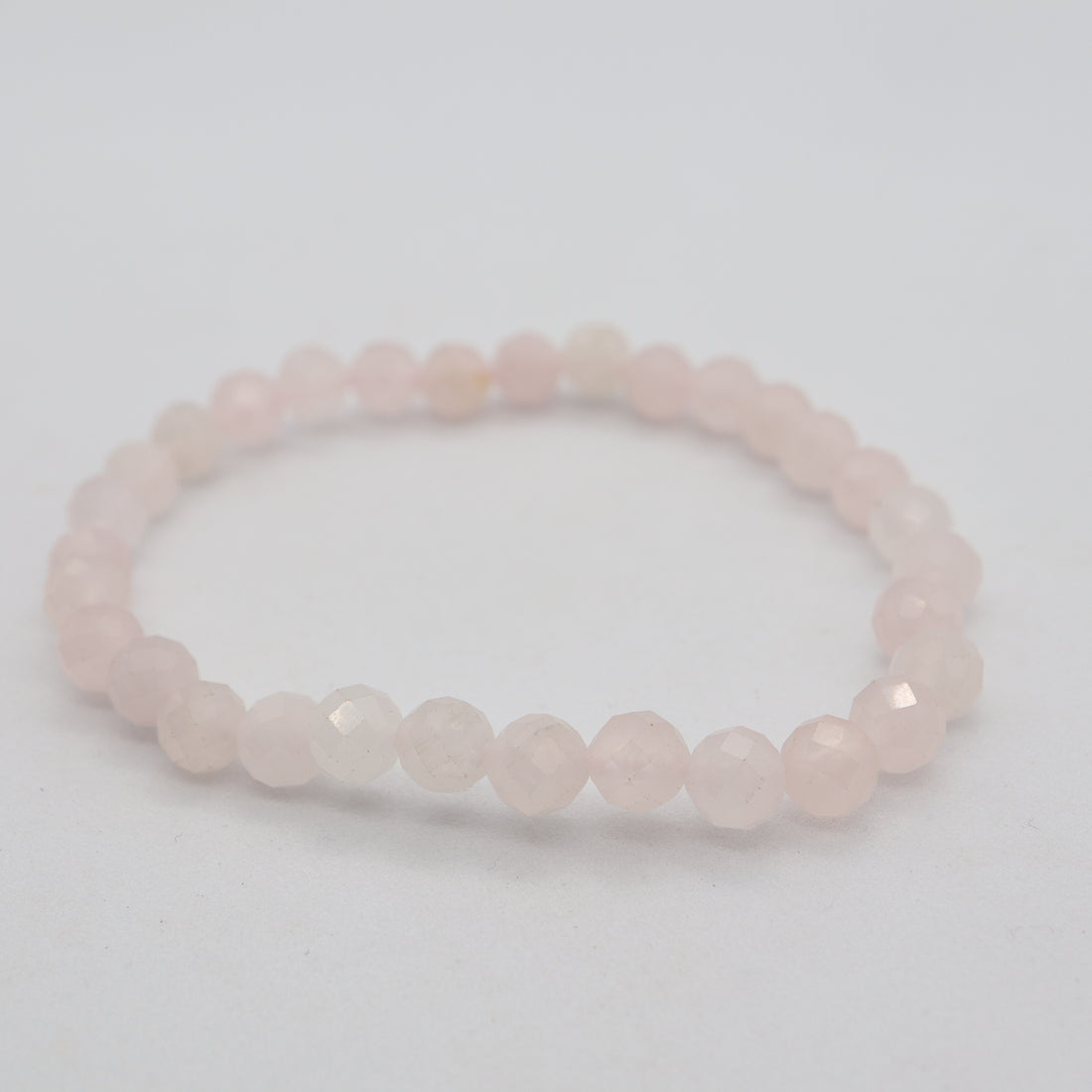 Rose Quartz Faceted Bracelet - 6mm