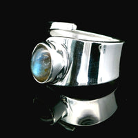 Labradorite, Freesize Sterling Silver Ring