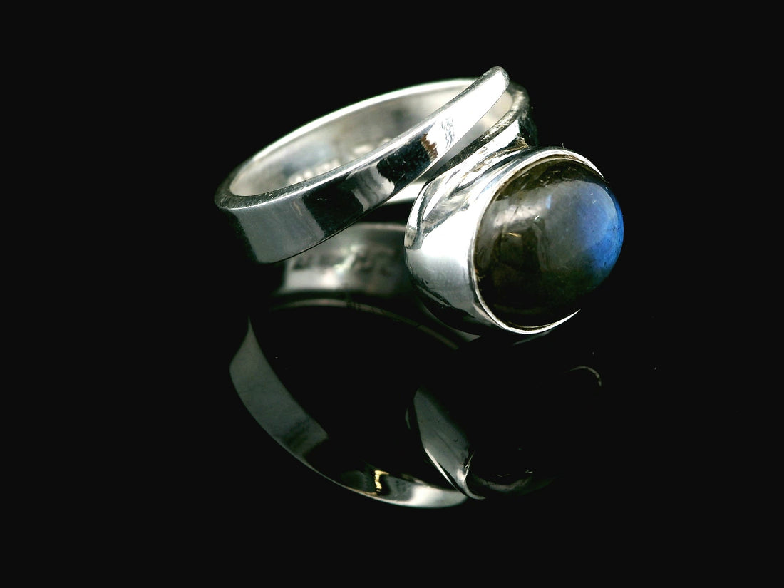 Labradorite, Freesize Sterling Silver Ring