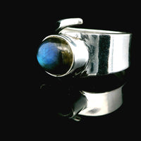 Labradorite, Freesize Sterling Silver Ring