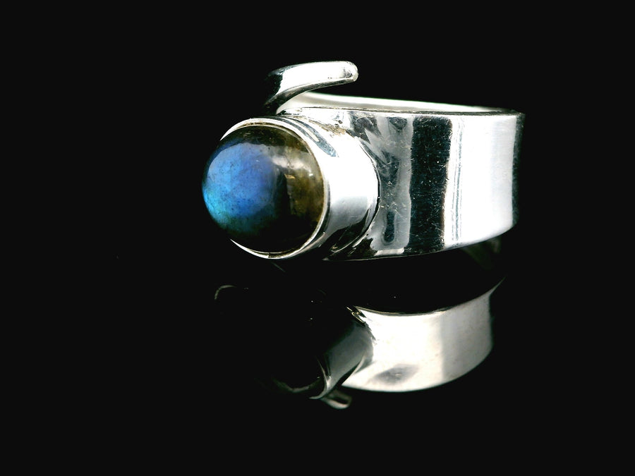 Labradorite, Freesize Sterling Silver Ring