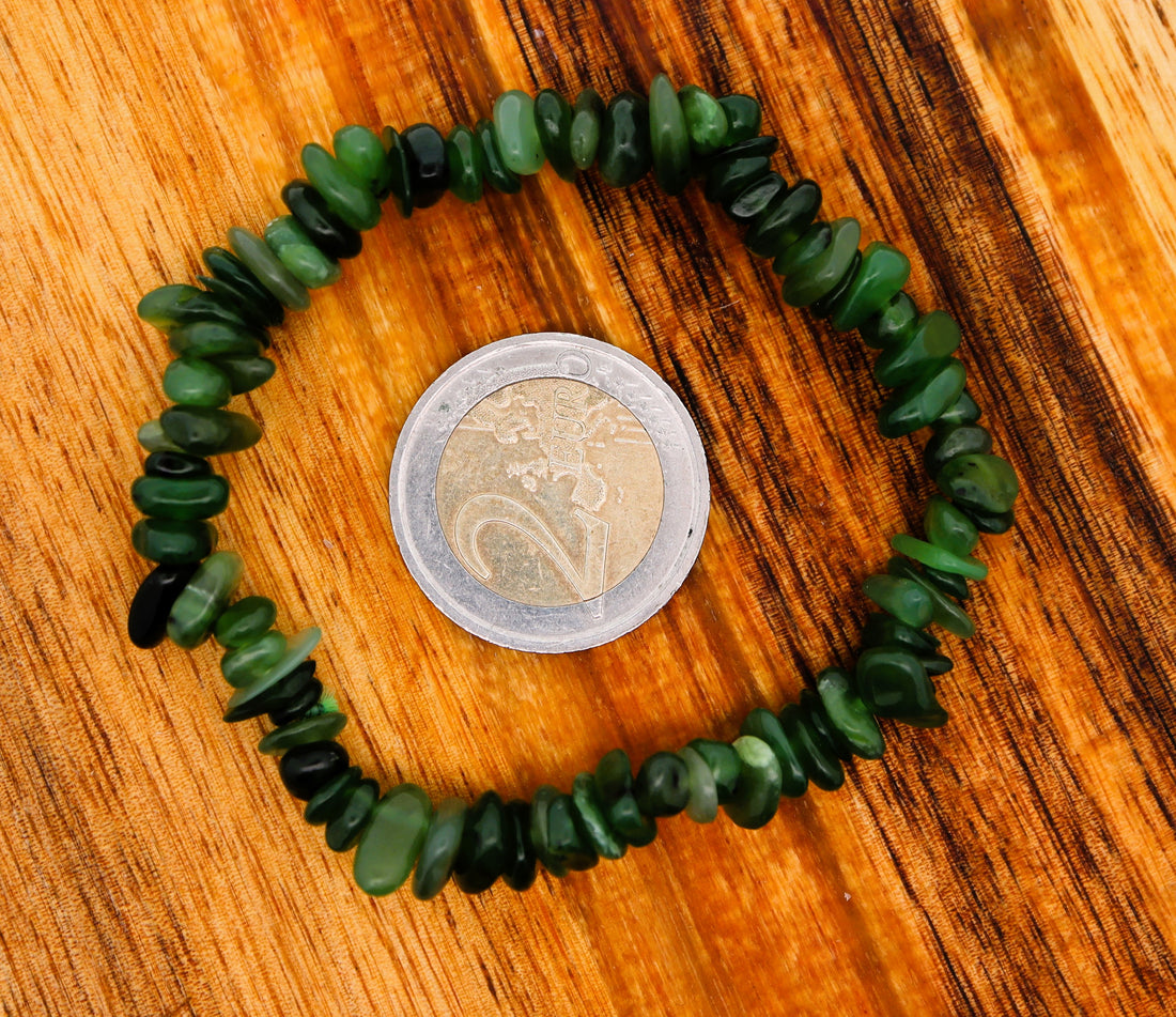 Nephrite Jade Chip Bracelet