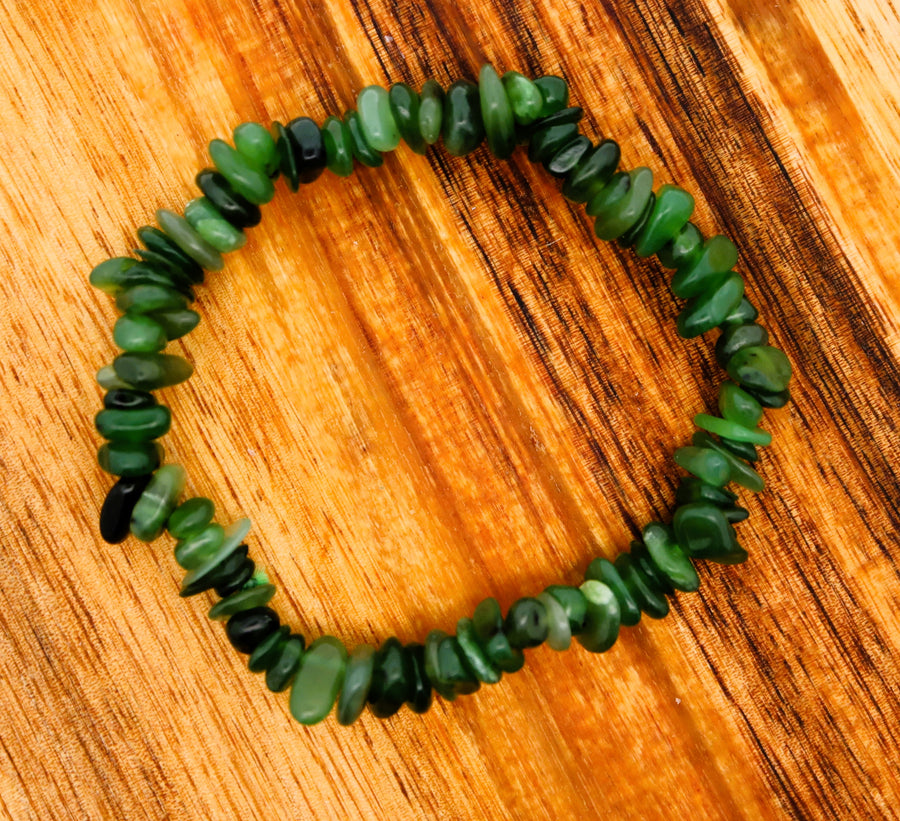 Nephrite Jade Chip Bracelet