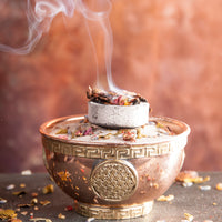 Copper Incense Bowl - Flower of Life