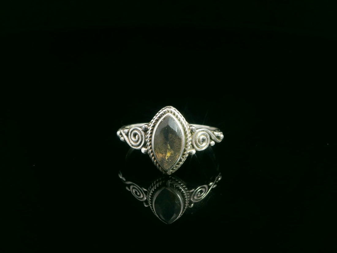 Labradorite, Faceted Sterling Silver Ring