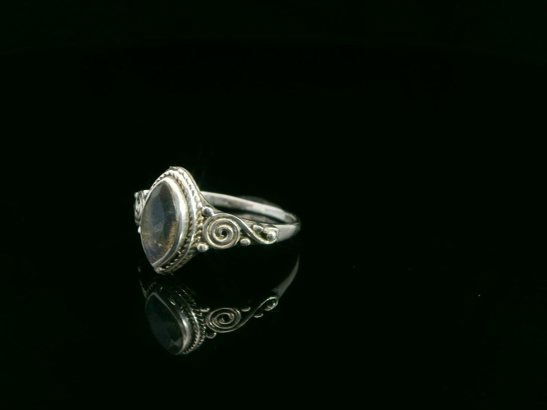 Labradorite, Faceted Sterling Silver Ring