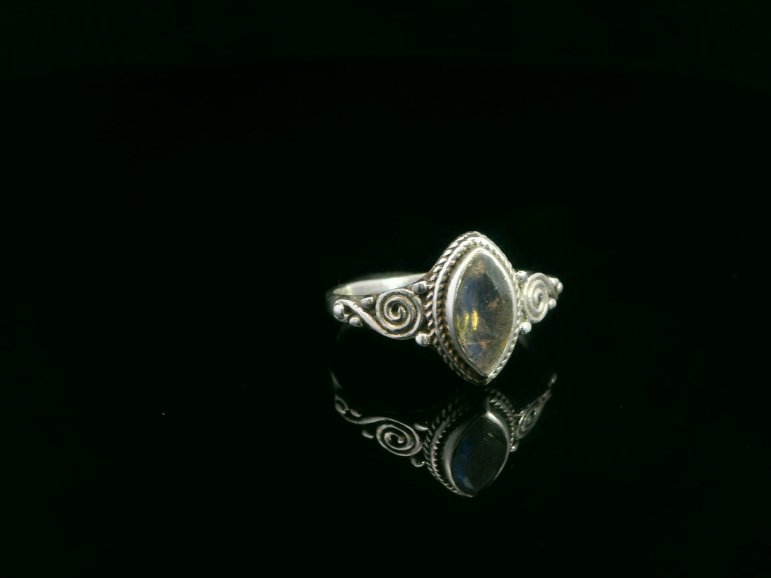 Labradorite, Faceted Sterling Silver Ring