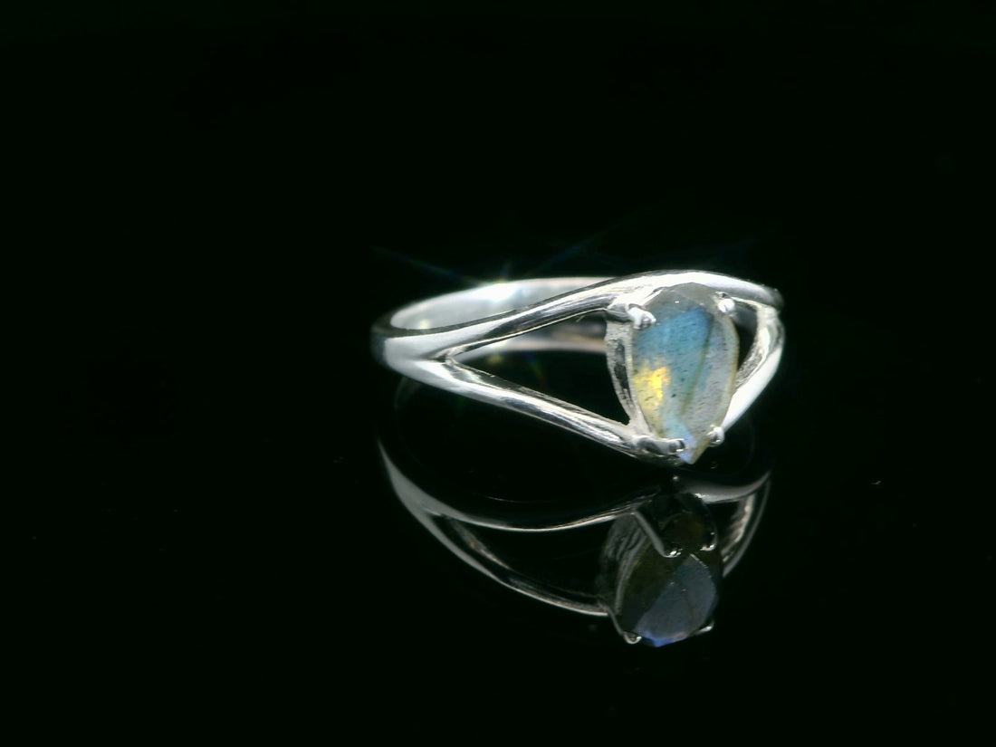 Labradorite, Faceted Sterling Silver Ring