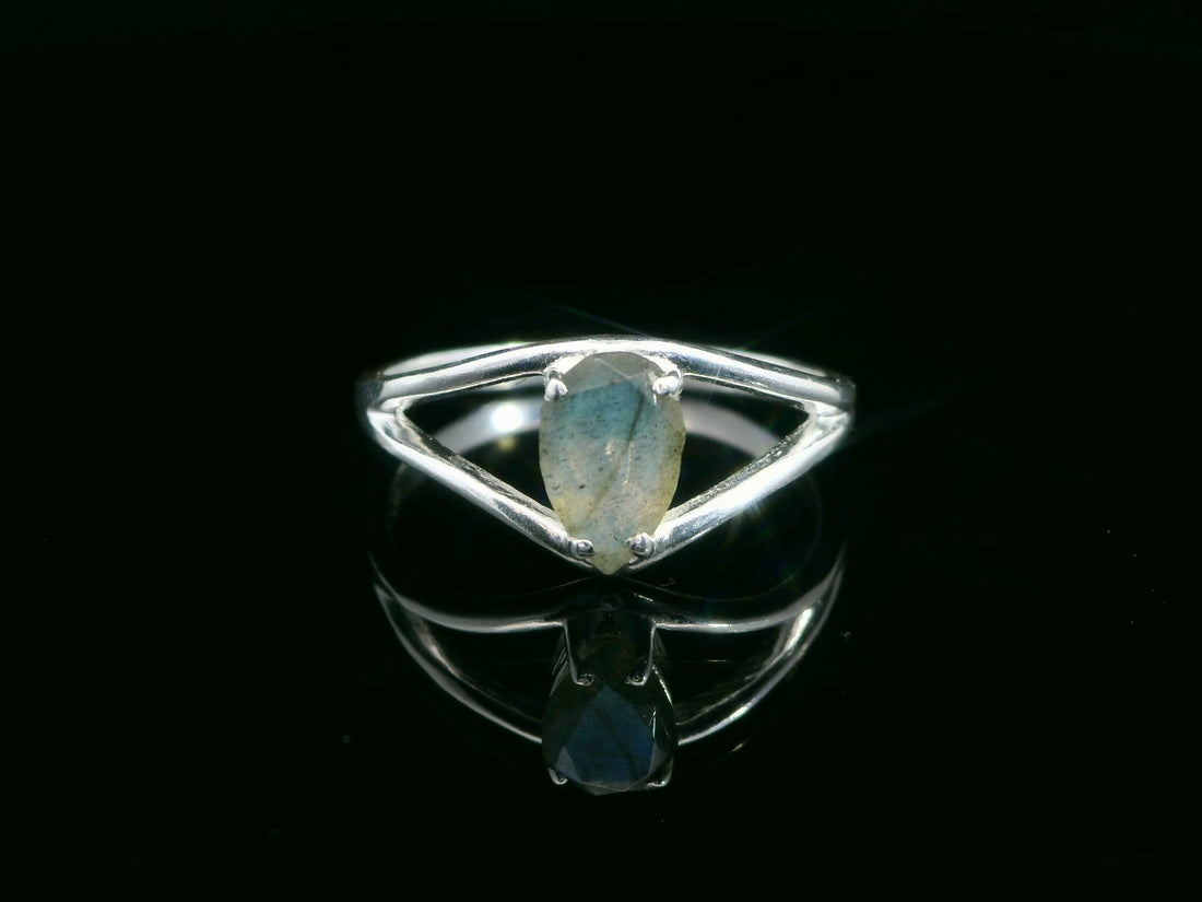 Labradorite, Faceted Sterling Silver Ring