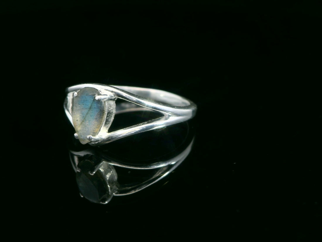 Labradorite, Faceted Sterling Silver Ring