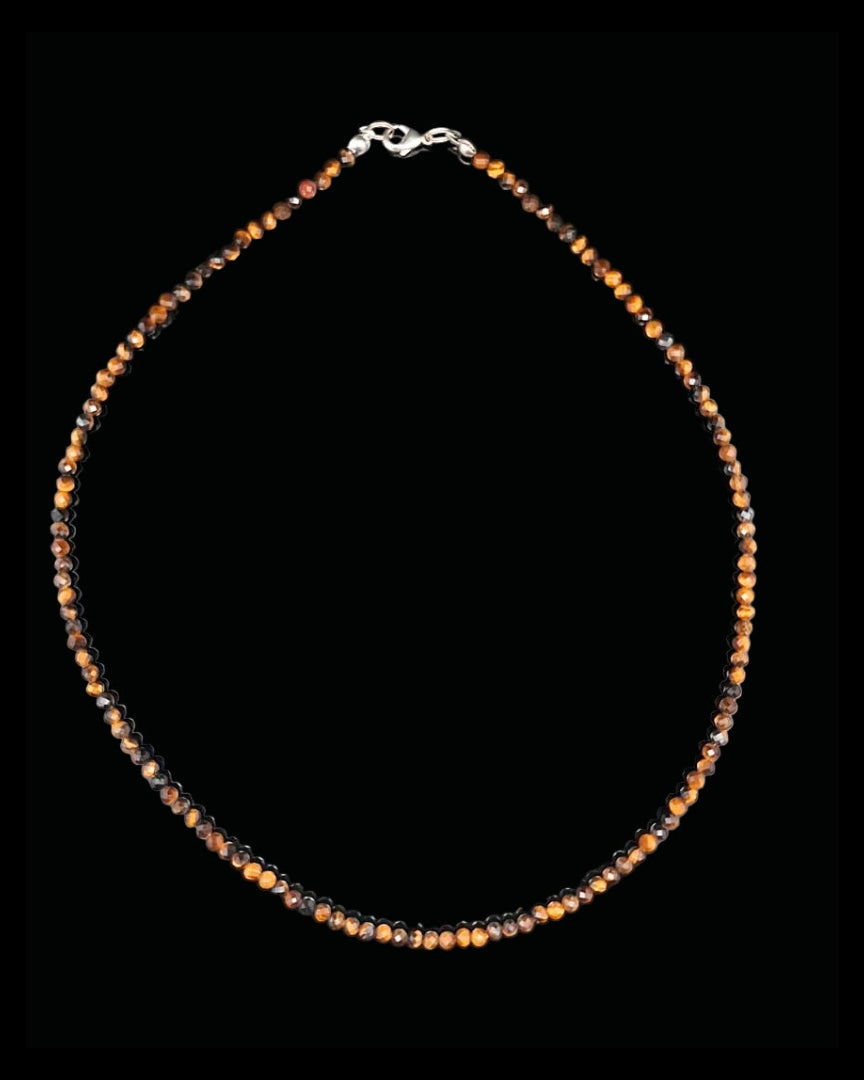 Tiger Eye 3.5mm Faceted Necklace