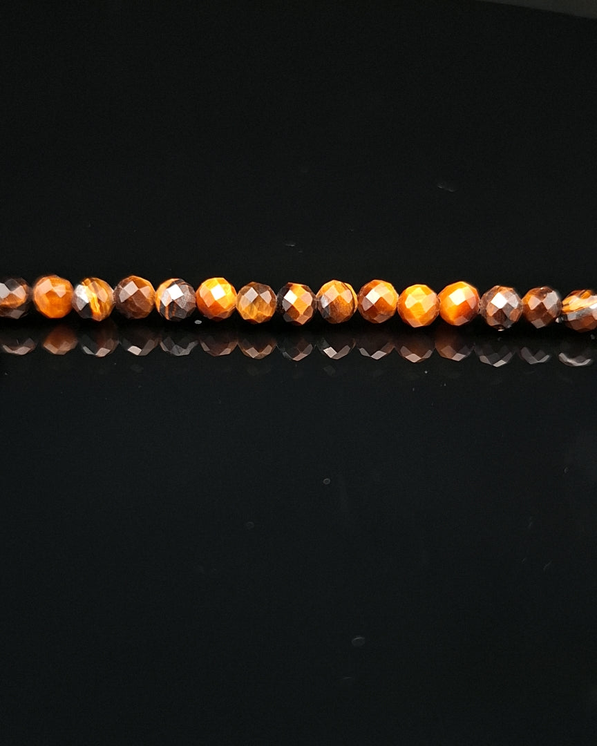 Tiger Eye 3.5mm Faceted Necklace