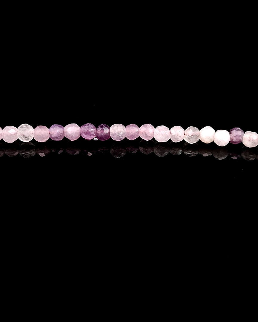 Lepidolite 2mm Faceted Necklace