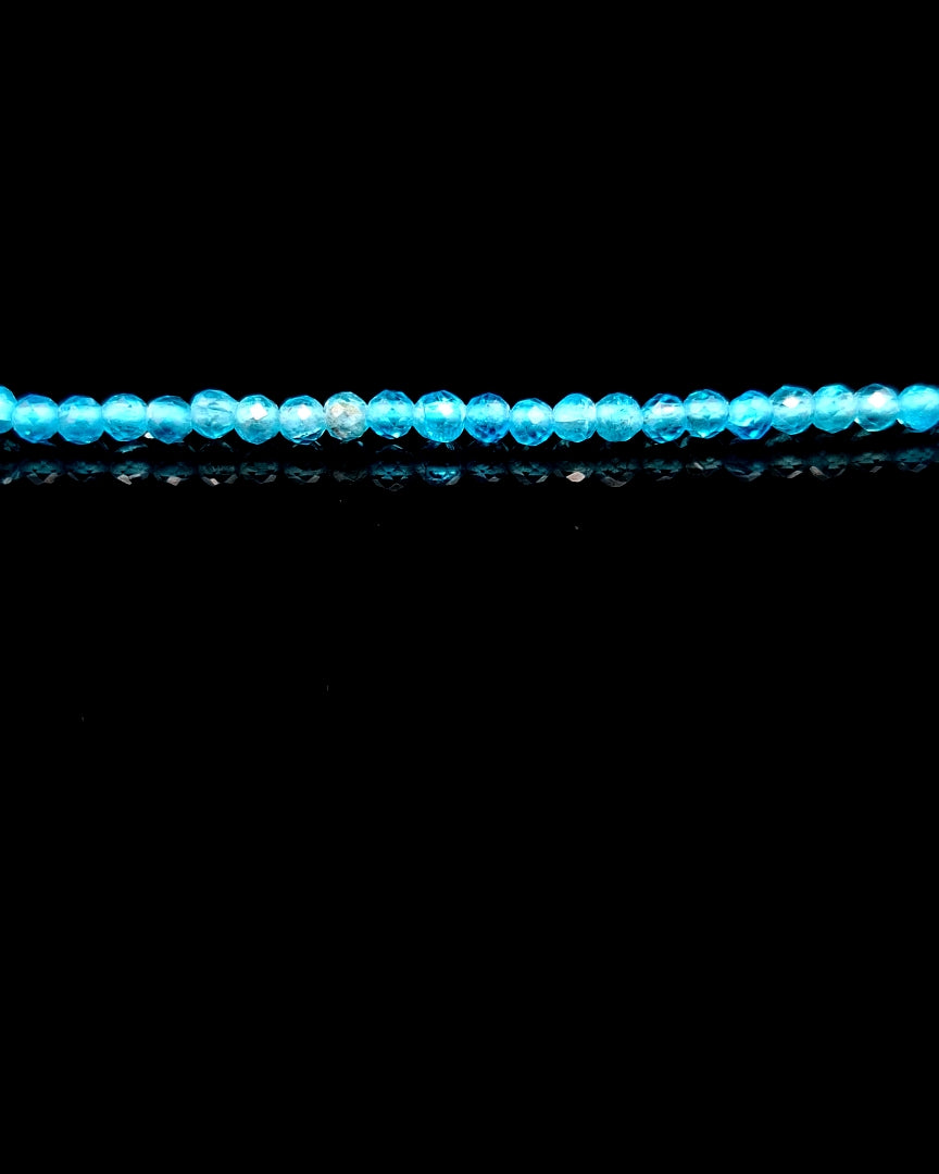 Apatite, Neon 2mm Faceted Necklace