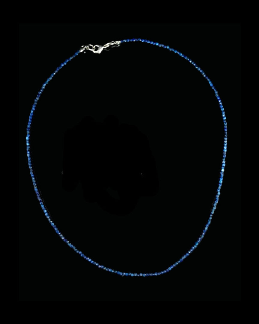 Kyanite, Blue 2mm Faceted Necklace