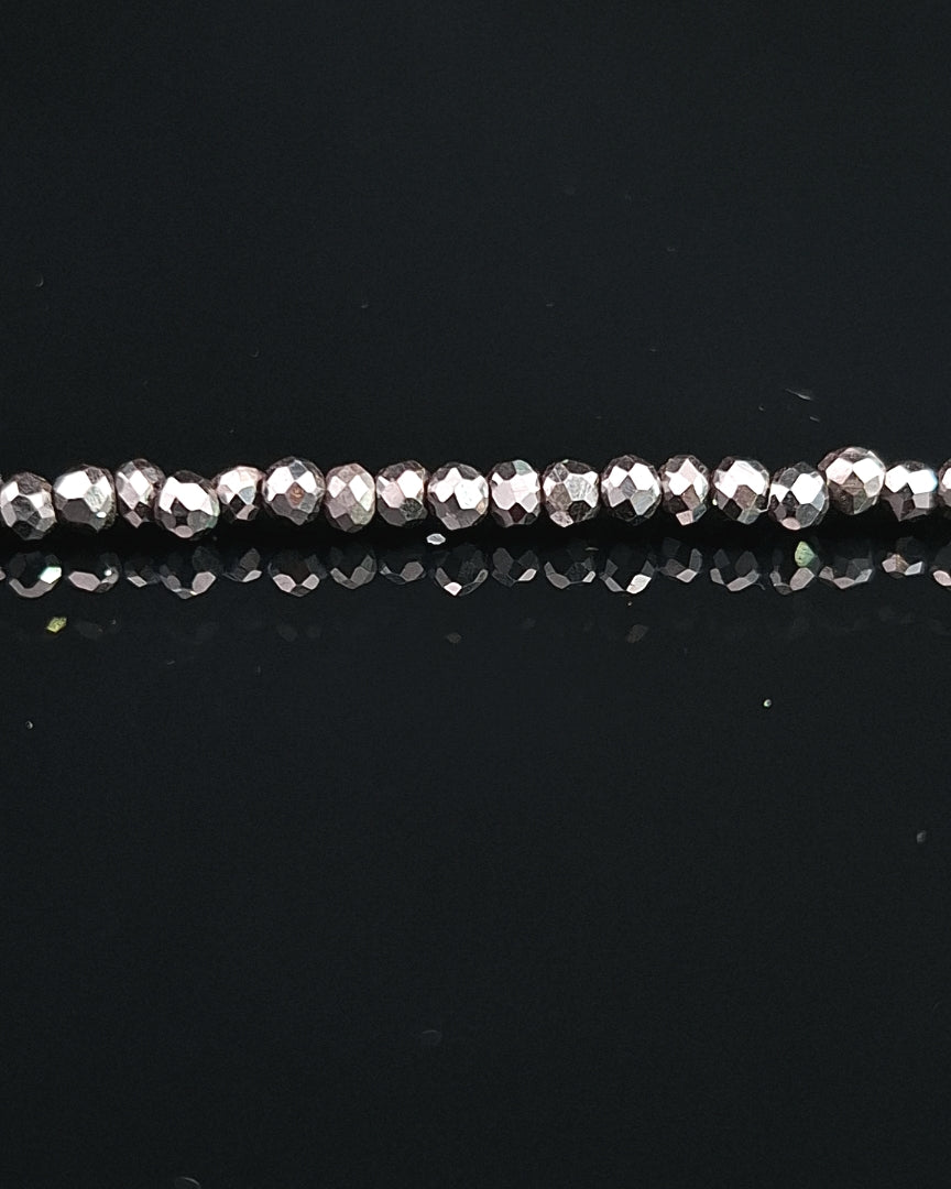 Hematite 2mm Faceted Necklace