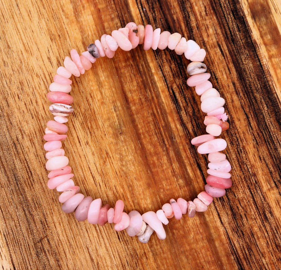 Pink Opal Chip Bracelet