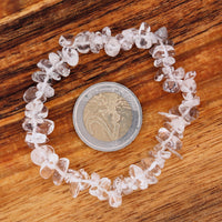 Quartz, Clear, Chip Bracelet